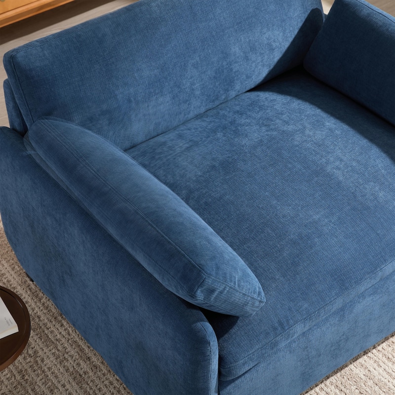 Oversized Chenille Single Sofa Chair, Wide and Deep Seat Accent Chair