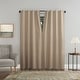 preview thumbnail 9 of 9, Sun Zero Treviso Linen Blend Magnetic Closure Total Blackout Back Tab 1-Piece Curtain Panel, Single Panel