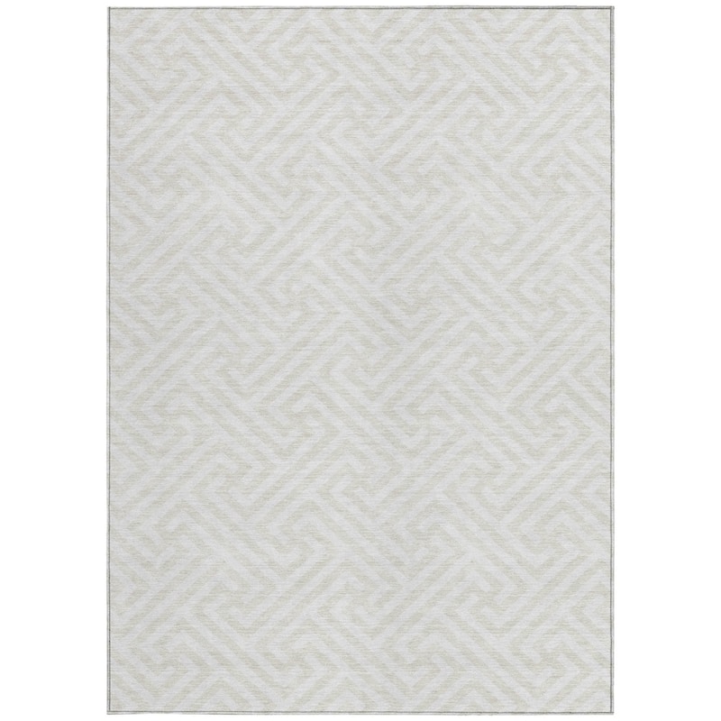 HomeRoots Geometric Transitional Rectangle Outdoor Rug