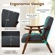 preview thumbnail 10 of 8, Gymax Upholstered Rocking Chair w/ Pillow Rocking Armchair w/ Rubber