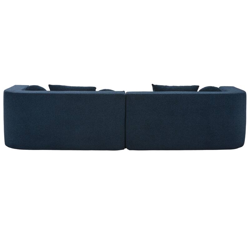 Roomfitters Modular Boneless Sectional Sofa Bed with Deep Seating and Curved Design for Living Room