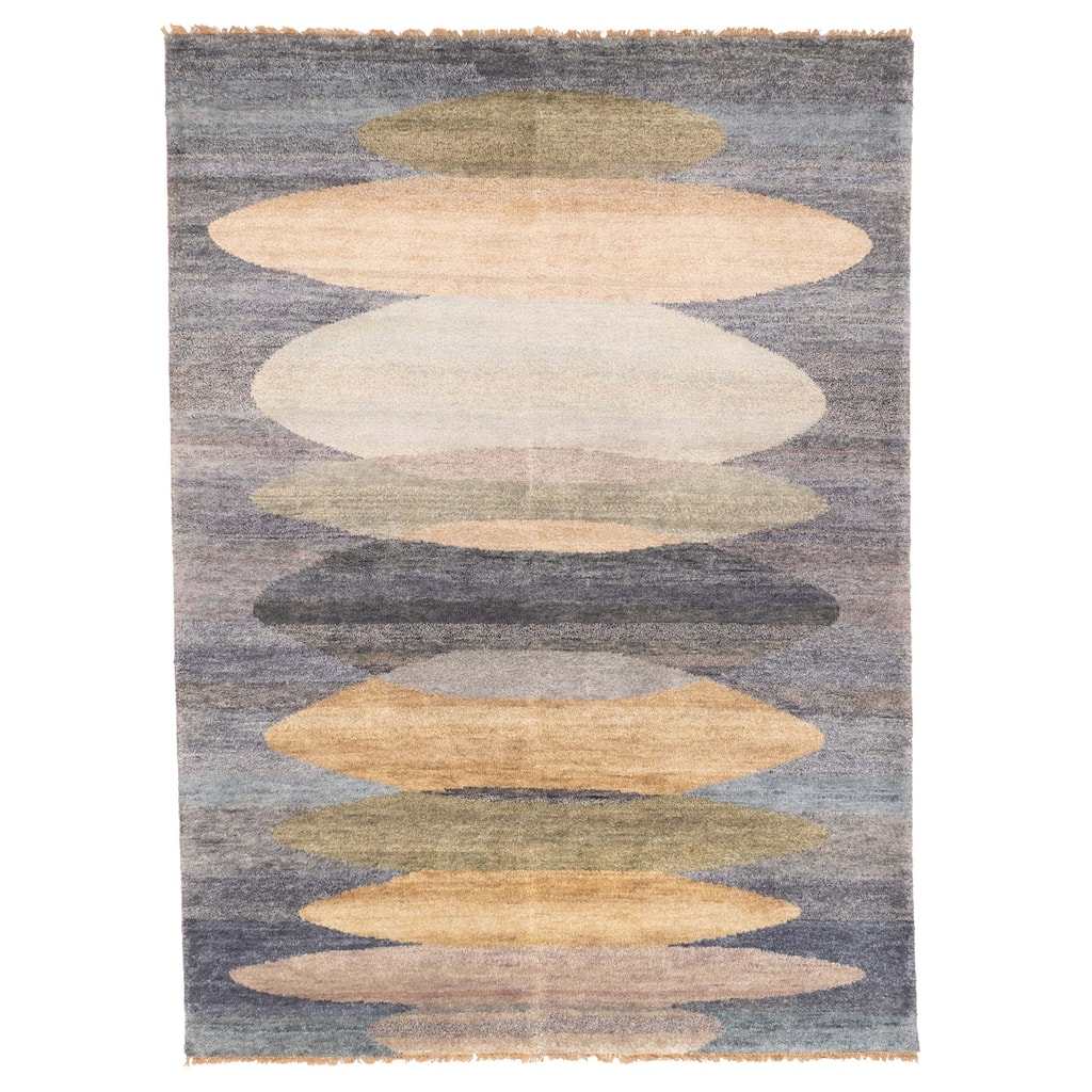 ECARPETGALLERY Hand-knotted Peshawar Ziegler Grey Wool Rug - 5'1 x 7'1