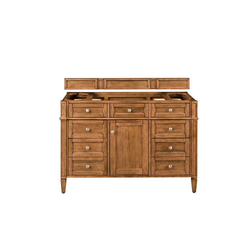 James Martin Vanities Brittany 48" Single Vanity, Saddle Brown - Saddle Brown Cabinet Base Only