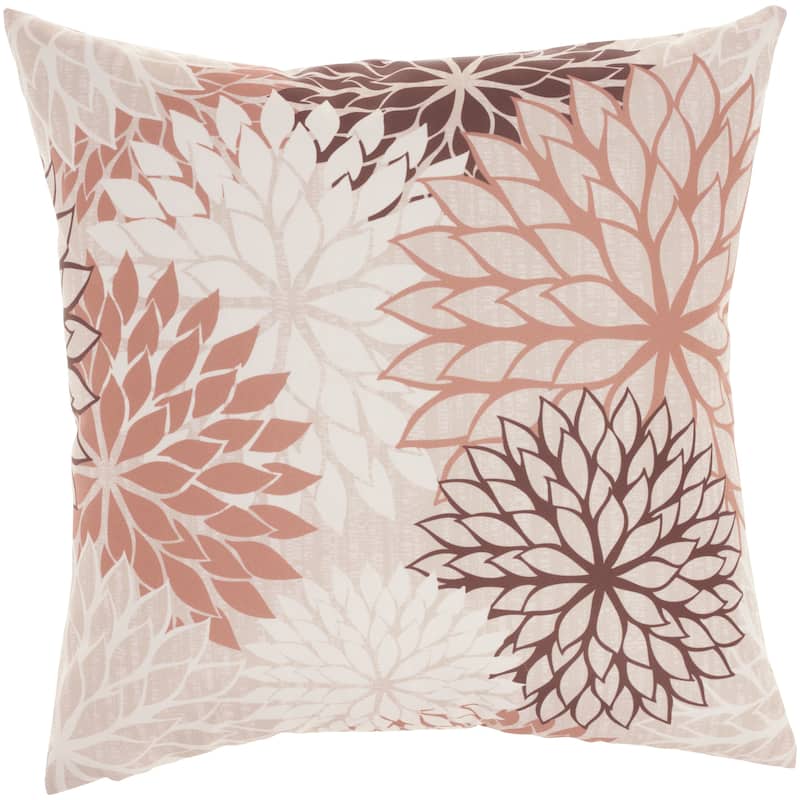 Mina Victory Aloha Tropical Floral Indoor Outdoor Throw Pillow