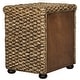 preview thumbnail 7 of 5, SAFAVIEH Musa Braided Wicker One Drawer Brown Wash Nightstand