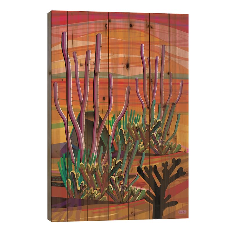Ajo Print On Wood by Charles Harker - Multi-Color - 40x26x1.5