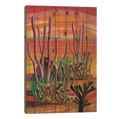 Ajo Print On Wood by Charles Harker - Multi-Color
