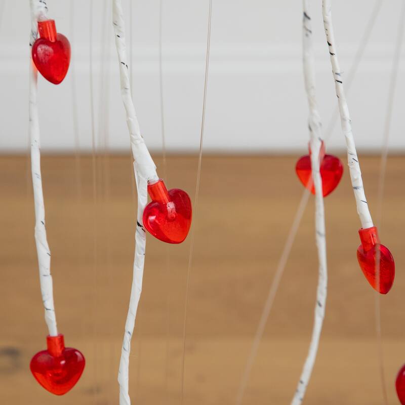 3-ft Pre-Lit Valentine's Day Willow Tree with 40 Heart Shaped Lights