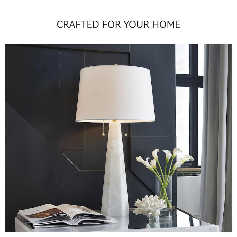 Signature Design by Ashley Laurellen White Table Lamp - 16.88" W x 16.88" D x 32.5" H