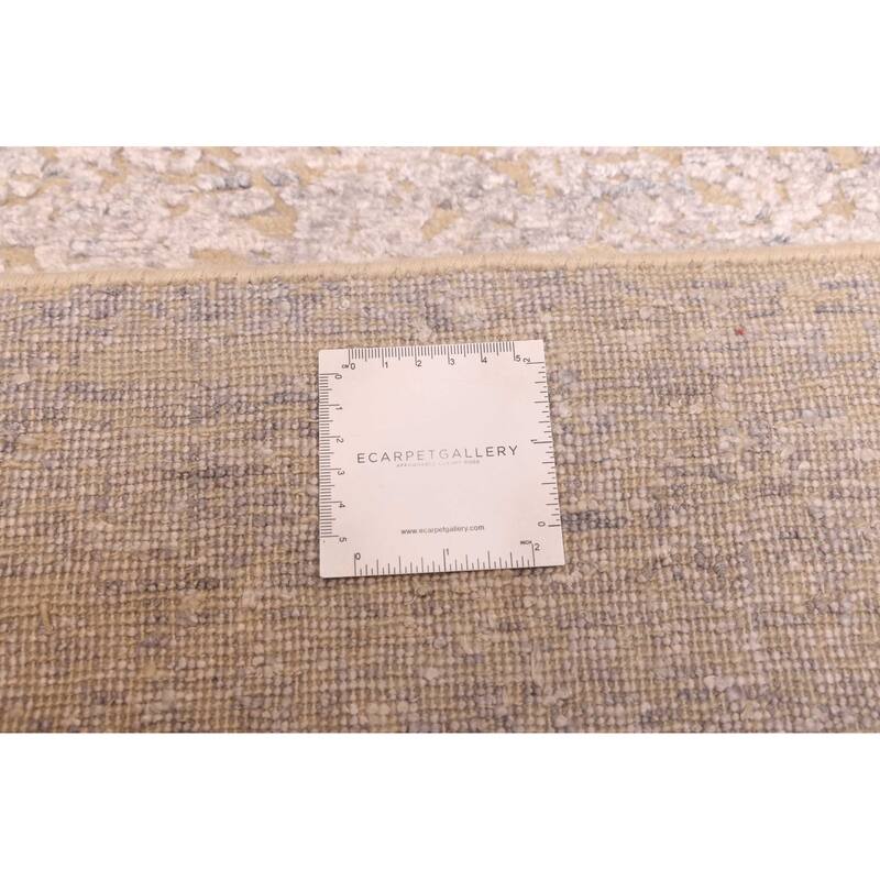 ECARPETGALLERY Hand-knotted Legacy Grey Silk, Wool Rug - 2'6 x 9'7