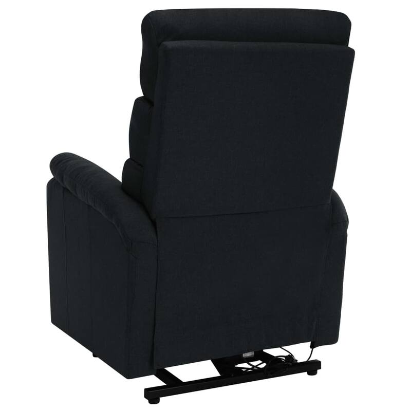 vidaXL Power Lift Massage Recliner Black Fabric - 28.7" x 35.6" x 40.4"
