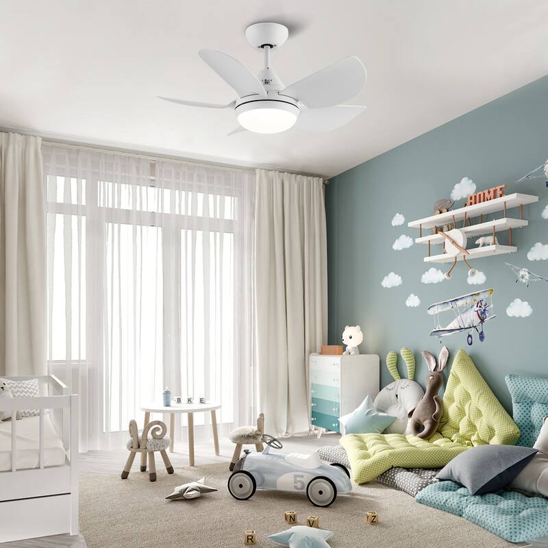 Modern 30-in.Integrated LED Ceiling Fan With Matte White Blades - 30 INCHES