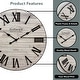 preview thumbnail 25 of 39, FirsTime & Co. Emmett Farmhouse Shiplap 27-in. Round Wall Clock