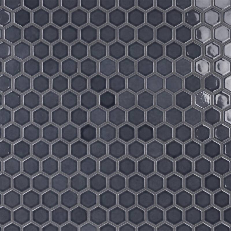 Merola Tile Hudson Due 2" Hex Storm Grey 10-7/8" x 12-5/8" Porcelain Floor and Wall Tile