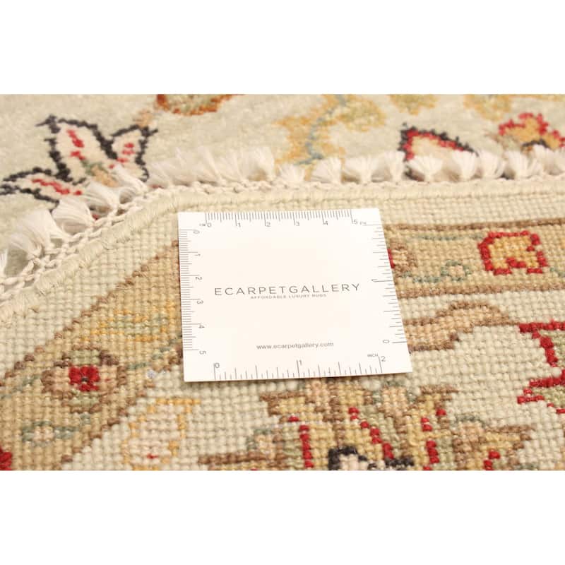 ECARPETGALLERY Hand-knotted Jamshidpour Light Blue Wool Rug - 4'0 x 4'0