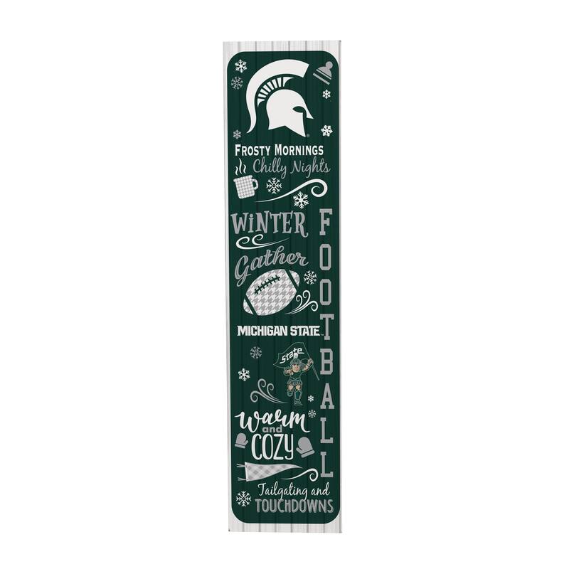 47" Double Sided Seasonal Porch Leaner, Michigan State University - 47" x 11.25"