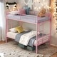 preview thumbnail 1 of 11, Modern Style Twin Over Twin Metal Bunk Bed,Easy Assembly,No box spring needed,Sturdy System