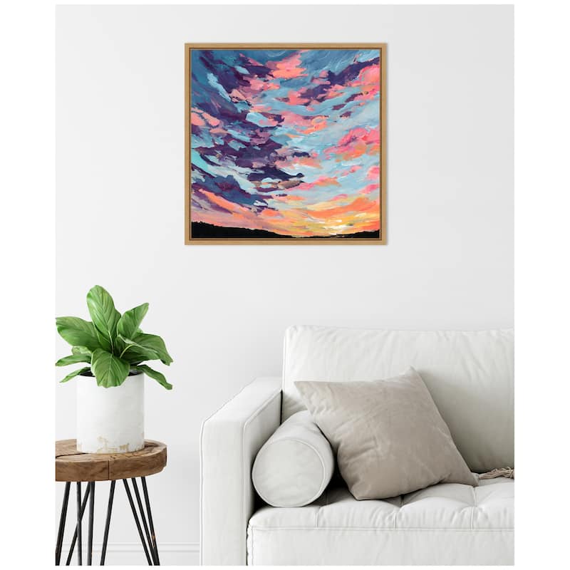Kate and Laurel Sylvie Sunset Study Framed Canvas by Emily Kenney