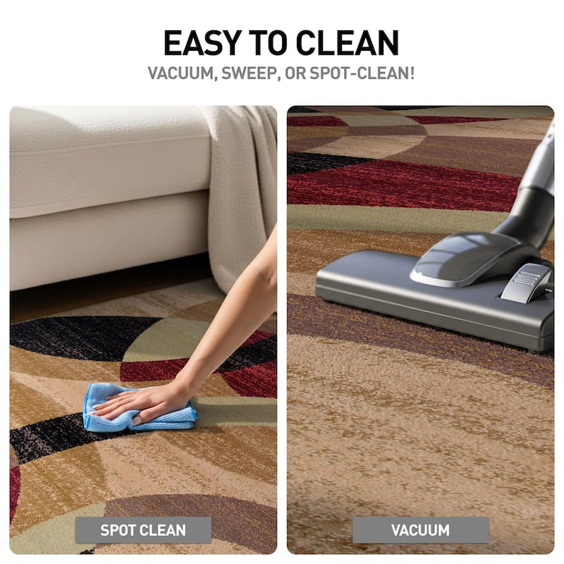 World Rug Gallery Geometric Circles Area Rug