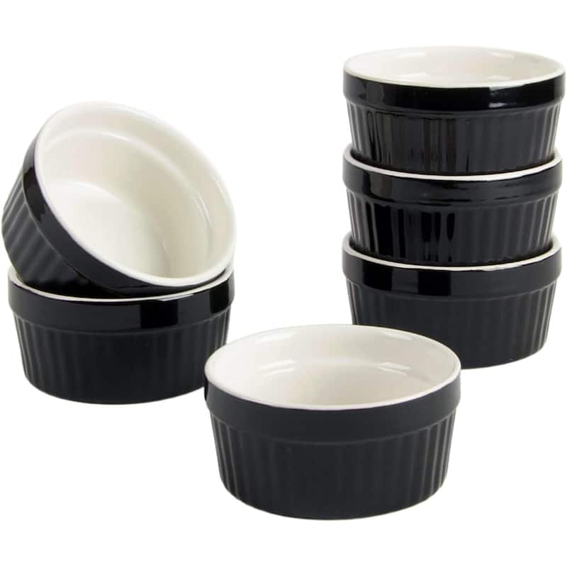 10 Strawberry Street Roma 4oz Ramekin Set of 6 - Black