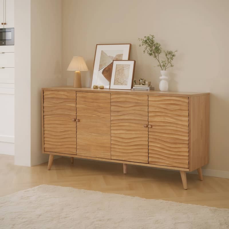 Christopher Knight Home - Simon Elegant and Functional Sideboard Buffet Cabinet for Any Space - Natural