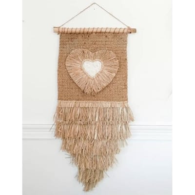 Artissance 37"H Loving Heart Wall Art Straw Natural