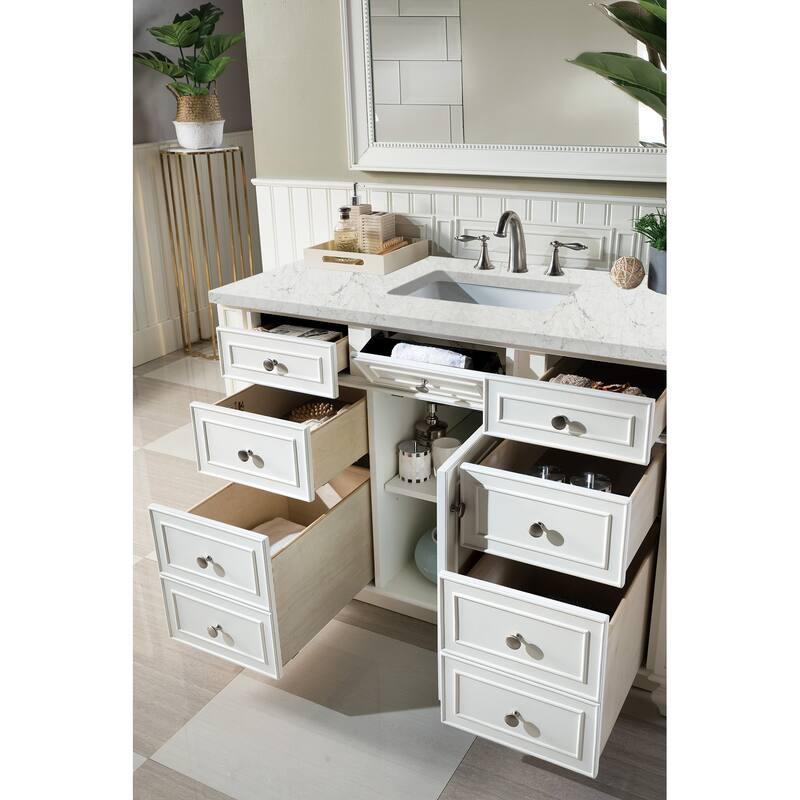 James Martin Vanities Bristol 48" Single Vanity, Bright White