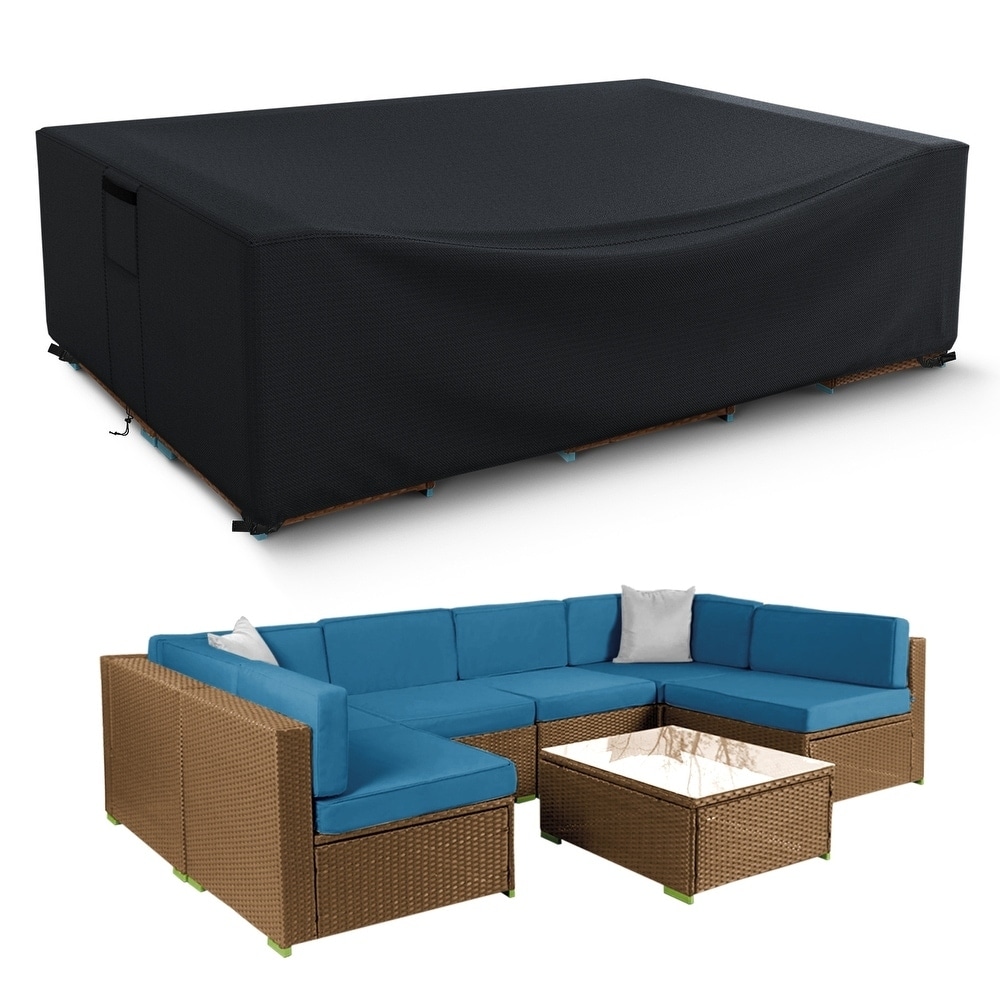 Heavy-Duty Waterproof Patio Furniture Cover Weather-Resistant Outdoor Sectional, Table, Chair Cover