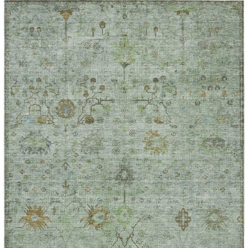HomeRoots Floral Traditional Rectangle Outdoor Rug