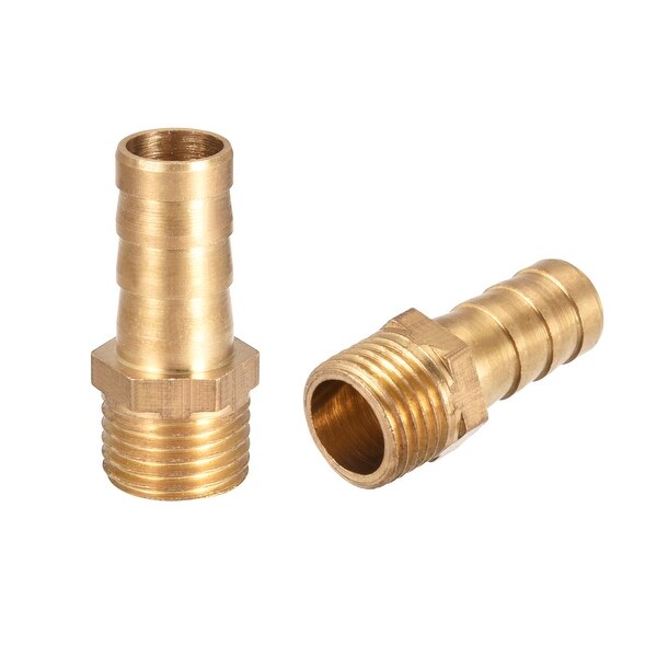 Brass Barb Hose Fitting Connector Adapter 10mm Barbed x 1/4" G Male Pipe - 1/4" G x 10mm