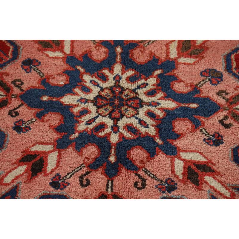 Hand Knotted Oriental 100% Wool Carpet Traditional Medallion Red Heriz (serapi) Area Rug - 11' 10'' X 8' 8''