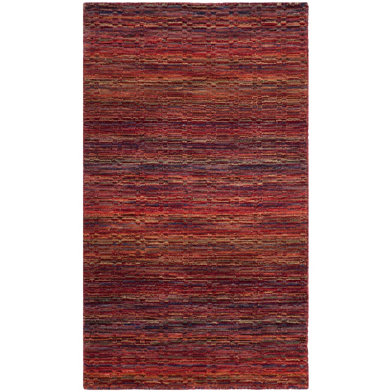 SAFAVIEH Handmade Himalaya Salonica Modern Wool Rug - 2' x 3' - Red/Multi