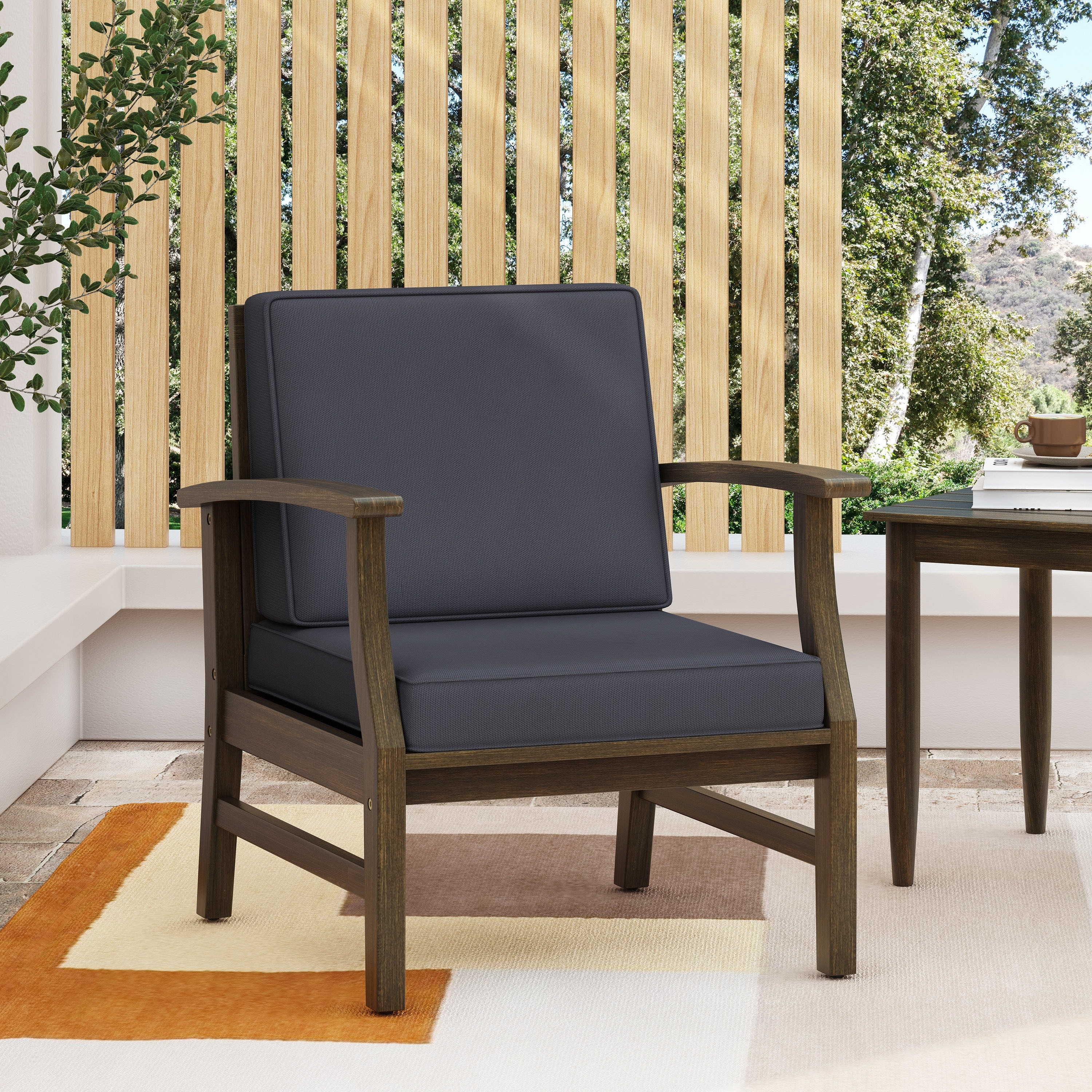 Perla outdoor acacia wood club chair new arrivals
