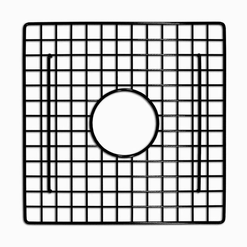 12-inch Square Sink Bottom Grid - Matte Black