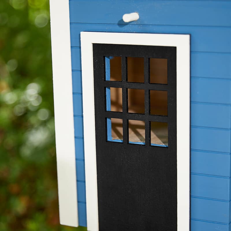 Glitzhome 14"H Functional and Decorative Wood Garden Birdhouse - 8.25''L X 7.25''W X 14.00''H