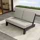 preview thumbnail 87 of 136, Outdoor Teak Wood Waterproof Armless Chair Loveseat with Cushions