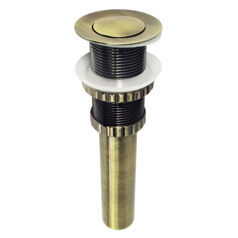 Kingston Brass Coronet Brass Push Pop-Up Bathroom Sink Drain - Antique Brass