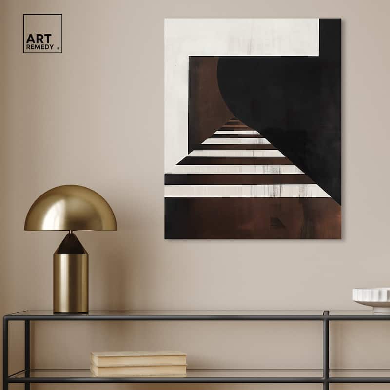 Art Remedy Vertigo Gallery Wrapped Abstract Shapes 1 Piece Canvas Wall Art