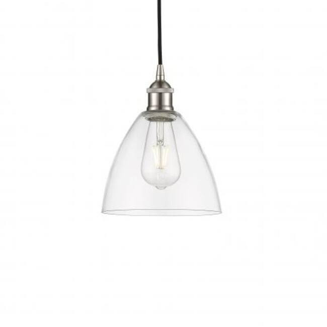 Innovations Lighting 616-1P-10-8 Edison Pendant Edison 8" Wide Mini - Brushed Satin Nickel / Clear