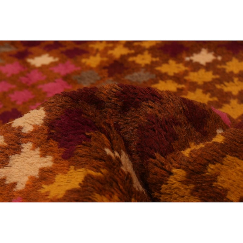 ECARPETGALLERY Hand-knotted Akhjah Brown Wool Rug - 6'9 x 9'8