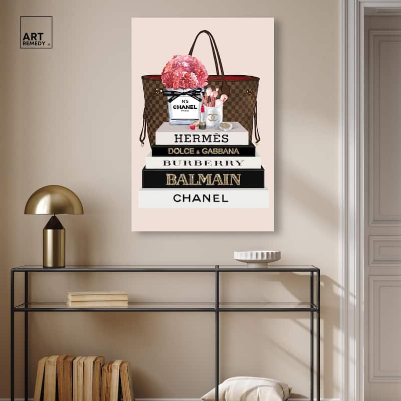 Pretty Spring Time Books Glam Canvas by Art Remedy, Gallery Wrapped