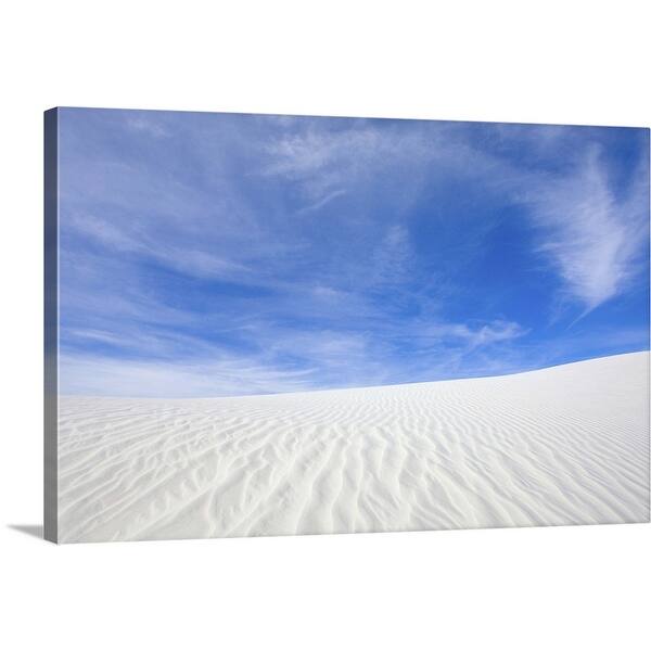 Shop Flowing Patterns And Shapes Created By Wind On White Gypsum Sand Dunes New M Canvas Wall Art Overstock 16492260