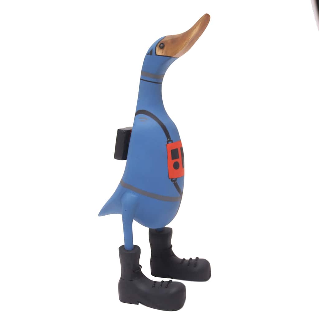 Novica Handmade Scuba Duck Wood Sculpture