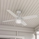 preview thumbnail 12 of 21, Hunter 52" Ocala Outdoor Ceiling Fan w/LED Light Kit and Pull Chain - Industrial, Rustic, Coastal - Damp Rated! Fresh White