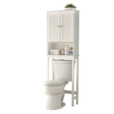 Over Toilet Cabinet Storage Furniture, White
