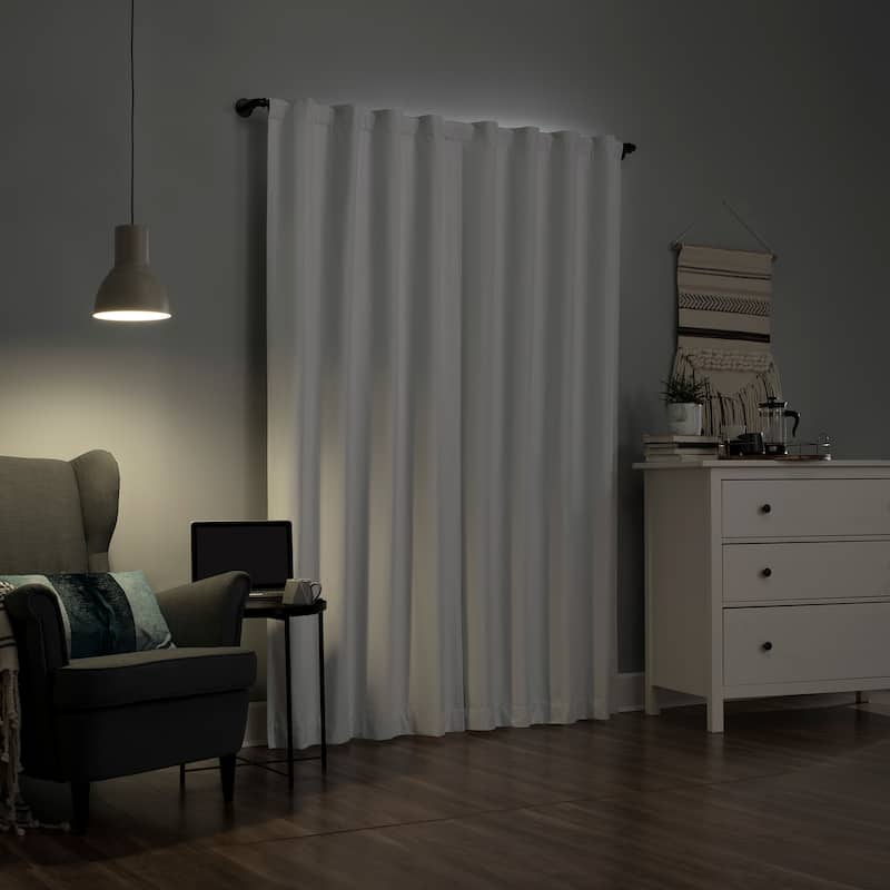 Sun Zero Cyrus Thermal Total Blackout Back Tab Curtain Panel, Single Panel
