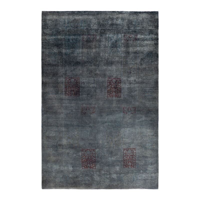 Contemporary Overdyed Wool Hand Knotted Area Rug - 6' 2" x 9' 2"