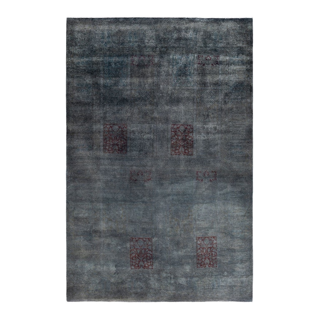 Contemporary Overdyed Wool Hand Knotted Area Rug - 6' 2" x 9' 2"