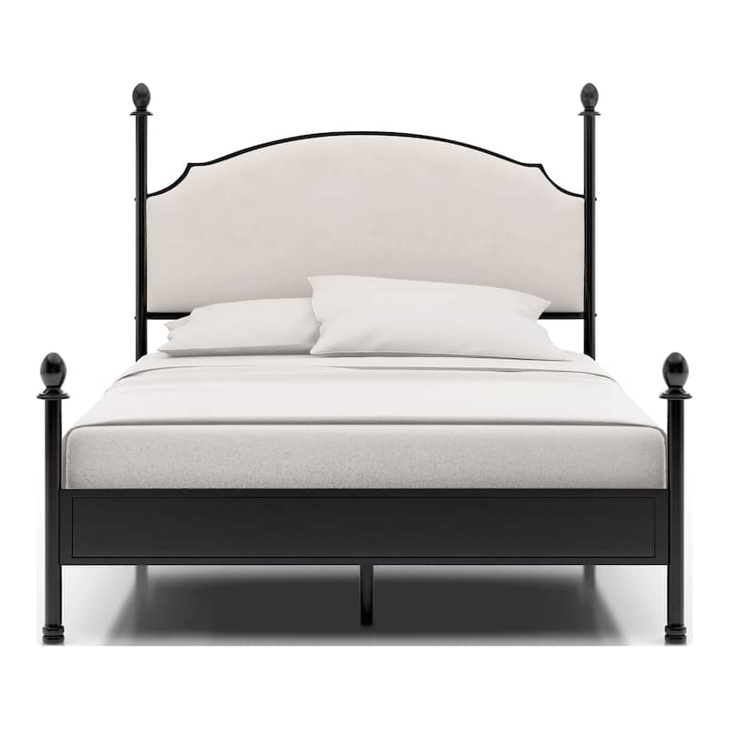 The Gray Barn Epona Modern Curved Metal Four Poster Bed