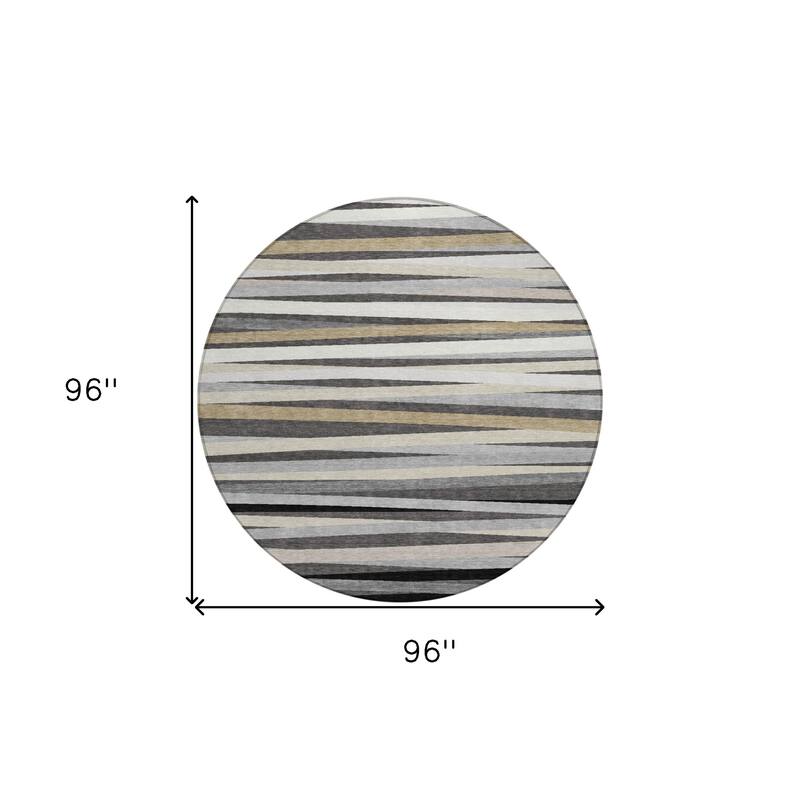 HomeRoots Striped Transitional Rectangle Outdoor Rug